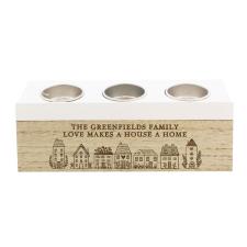 Personalised Home Triple Tea Light Box